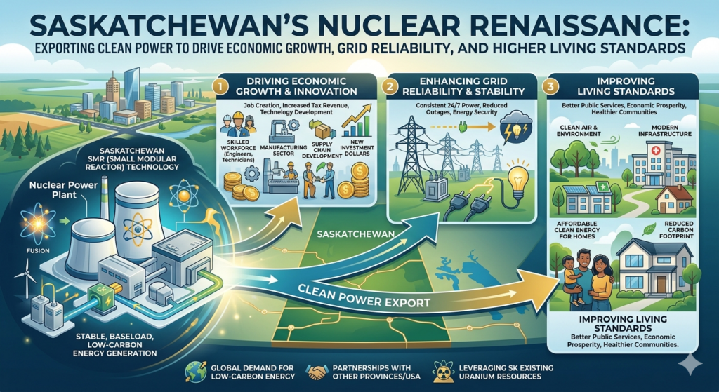 Saskatchewan’s Nuclear Renaissance: Exporting Clean Power to Drive Economic Growth, Grid Reliability, and Higher Living Standards